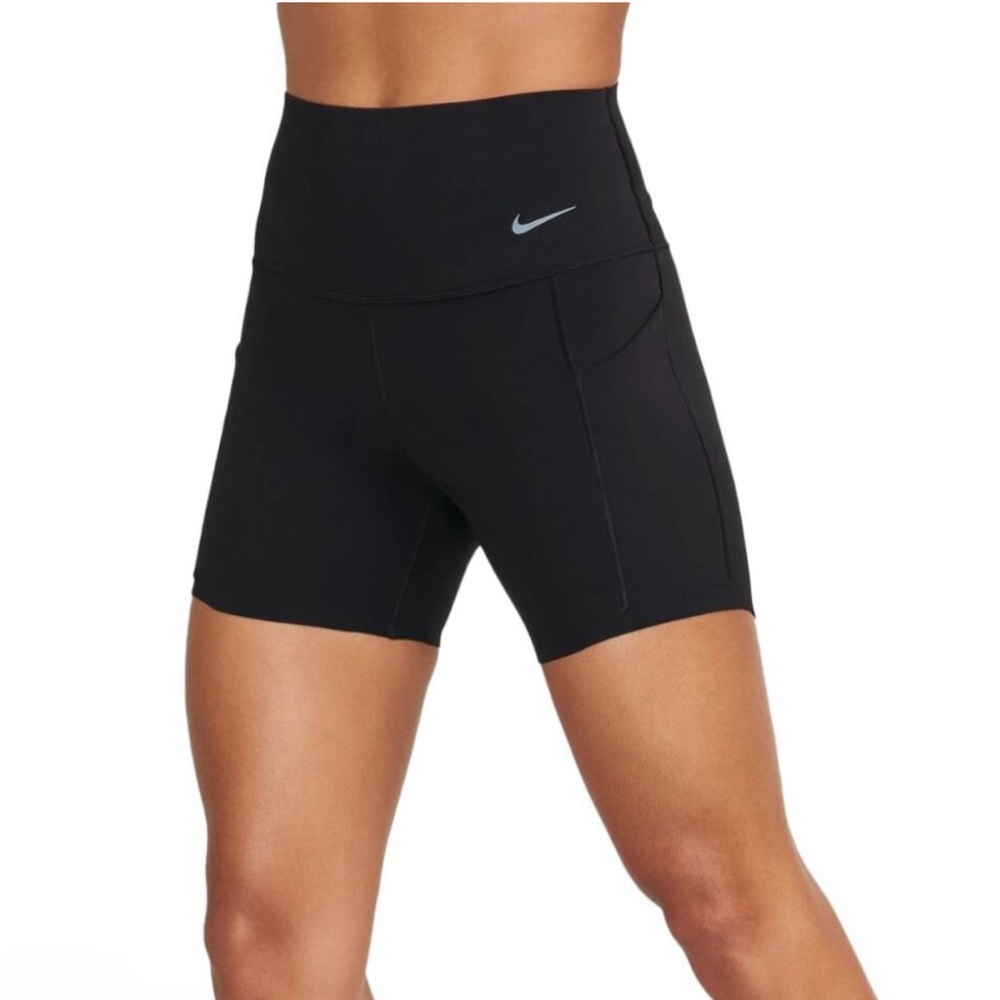 🎁 Nike Women's Universa XL Blue Medium Support High Waisted 5" Biker Shorts
